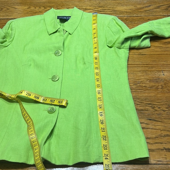 J G Hook green linen jacket, 8 petite - Picture 7 of 14